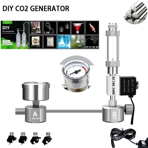 Alloy DIY CO2 Kit With Solenoid Valve - Golden Aquaria