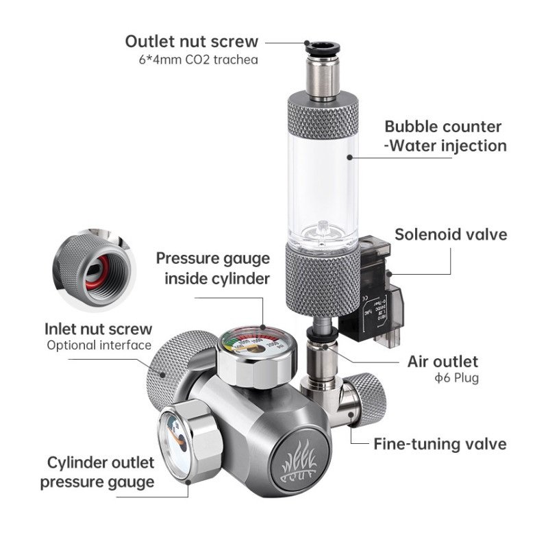 Week Aqua CO2 Regulator G5/8 - Image 3